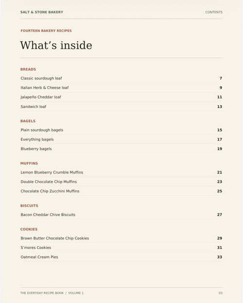 Salt & Stone Recipe Book Vol. 1