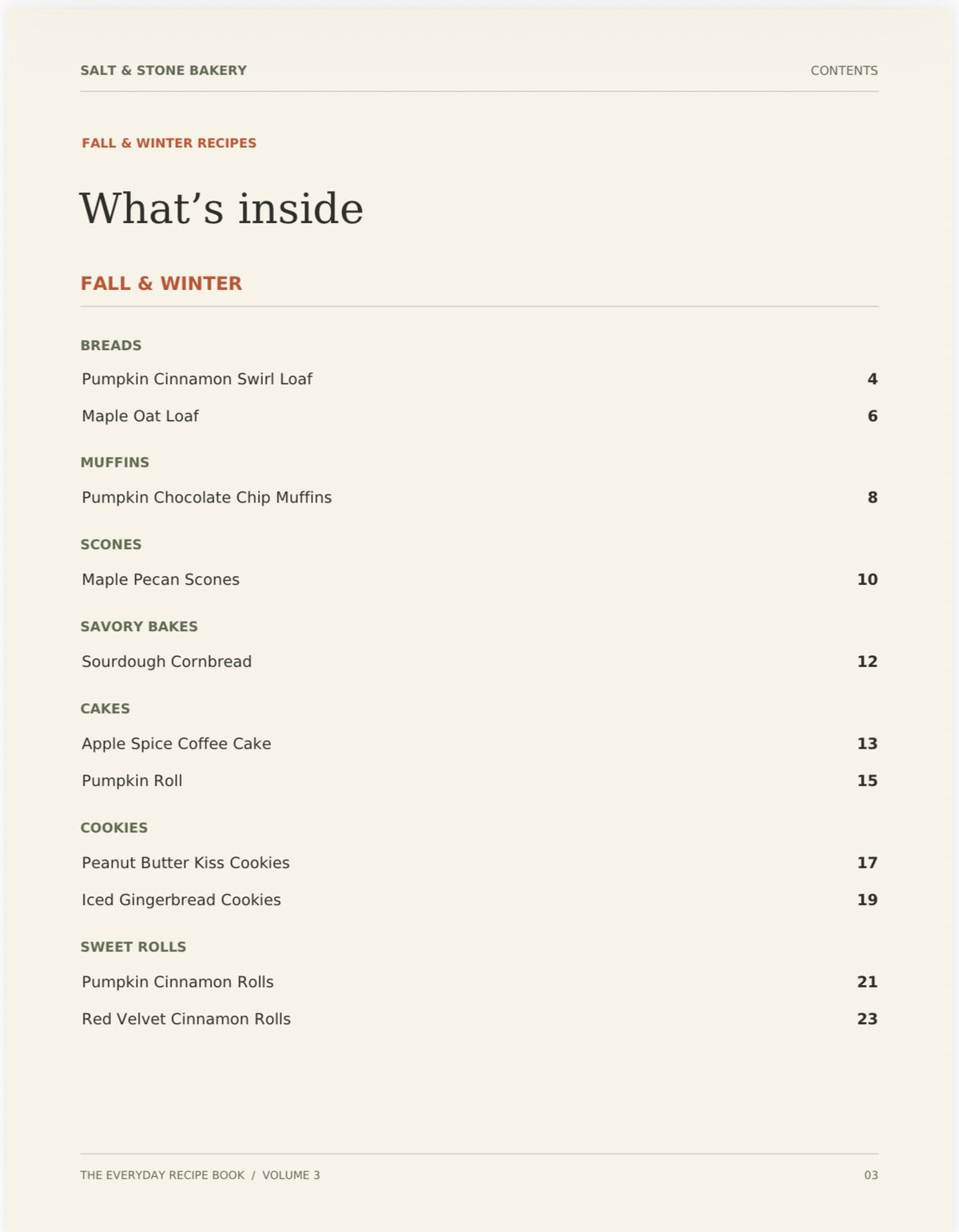Salt & Stone Recipe Book Vol. 3